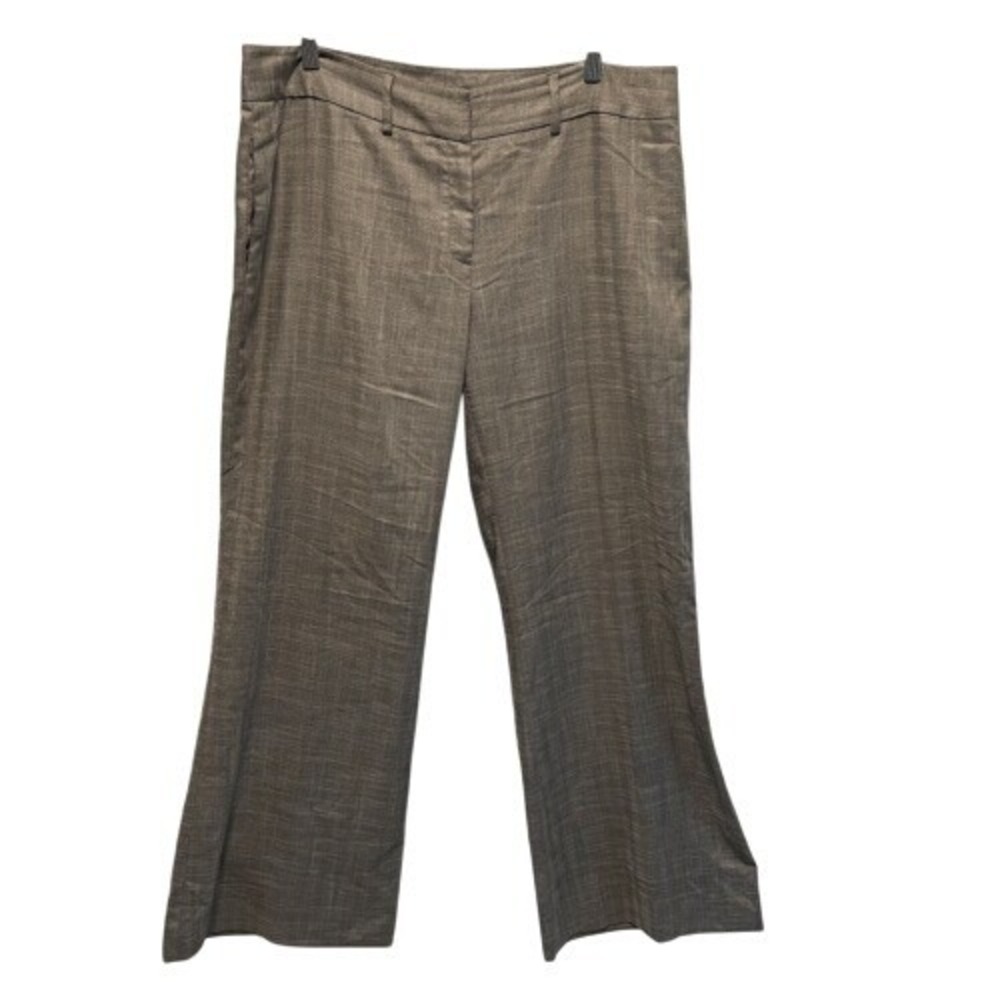 Antonio Melani Gray Herringbone Wide Leg‎ Dress Pants Size 14